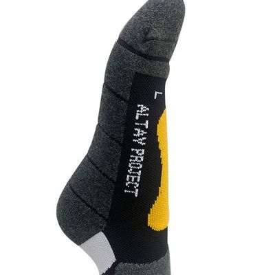 Performance de detecção de agulhas para adultos Logotipo personalizado térmico de inverno Merino meias de esqui de lã