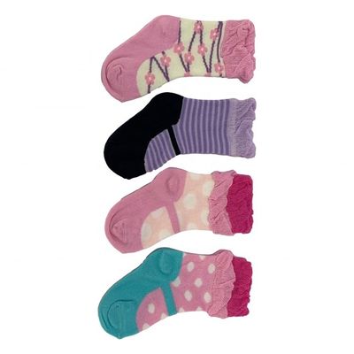 Calcetinas suaves e duráveis para meninas em forma de sapato de princesa 12-24M