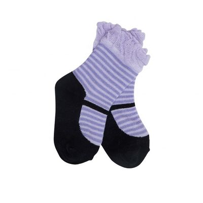 Calcetinas suaves e duráveis para meninas em forma de sapato de princesa 12-24M