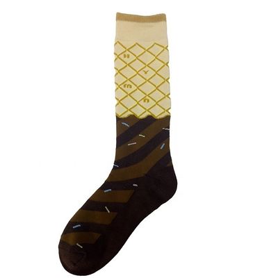 Mulheres customizadas Sapatilhas de tricô Jacquard tornozelo de algodão Sapatilhas quentes suaves e confortáveis