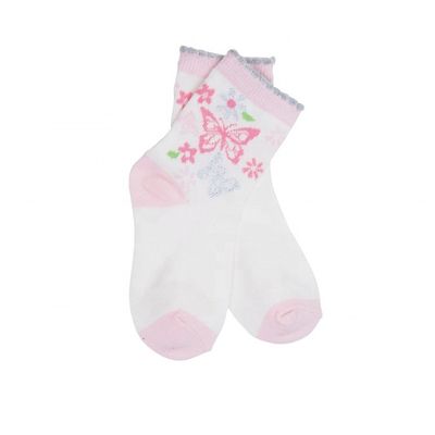 Calcetinas Floral Anti-Slip Meninas Calcetinas de algodão de malha para escolas e uso diário