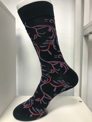 Calças de moda de designers masculinos em poliéster de algodão com logotipo personalizado e detecção de agulhas