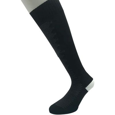 Temporada de Verão meias esportivas de compressão unisex preto 100% poliéster 15-20 Cm tubo longo