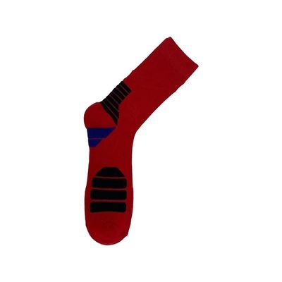 Red White Cotton Atletic Sport Crew Socks Logotipo personalizado Impressão padrão design para homens Mulheres