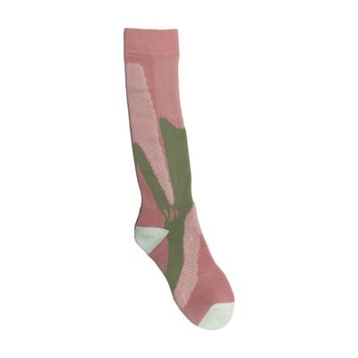 Rosa azul padrão de impressão antiderrapante meias desportivas LZ-20-SQ001-2