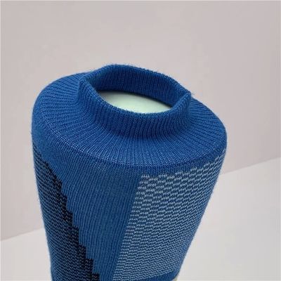 Rosa azul padrão de impressão antiderrapante meias desportivas LZ-20-SQ001-2
