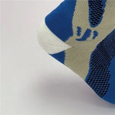 Rosa azul padrão de impressão antiderrapante meias desportivas LZ-20-SQ001-2