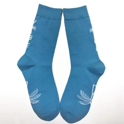 75% de algodão penteado meias esportivas masculinas com logotipo personalizado sustentável e respirável