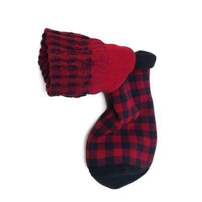 Calcetinas Slouch respiráveis para Mulheres de algodão vermelho e customizado Casual