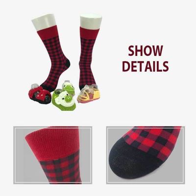 Calcetinas Slouch respiráveis para Mulheres de algodão vermelho e customizado Casual
