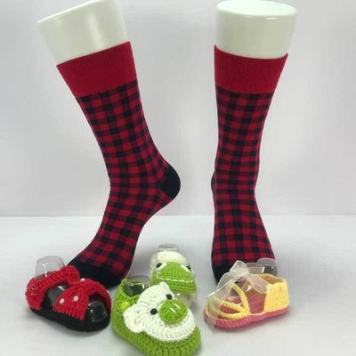 Calcetinas Slouch respiráveis para Mulheres de algodão vermelho e customizado Casual