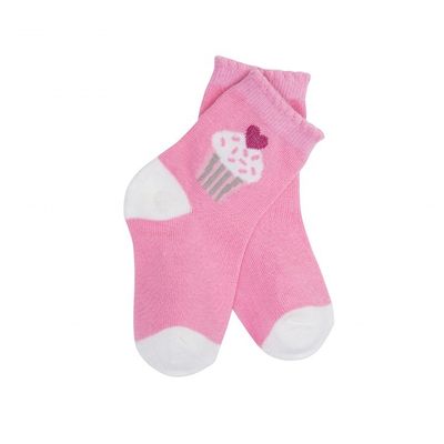 Top de Venda Primavera Novos Nascidos Crianças meias de Natal com Impressão de bolo Cute e tecido quente
