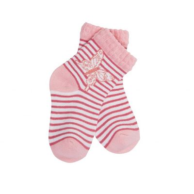 Calcetinas de bebê de riscas coloridas Tecido respirável 70%Cotão 28%Polyester 2%Spandex