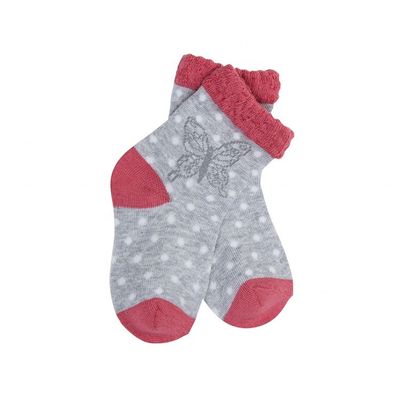 Calcetinas de bebê de riscas coloridas Tecido respirável 70%Cotão 28%Polyester 2%Spandex