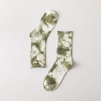 20 Cores Crew Oem Tie Dye meias Unisex algodão poliéster Spandex meias desportivas