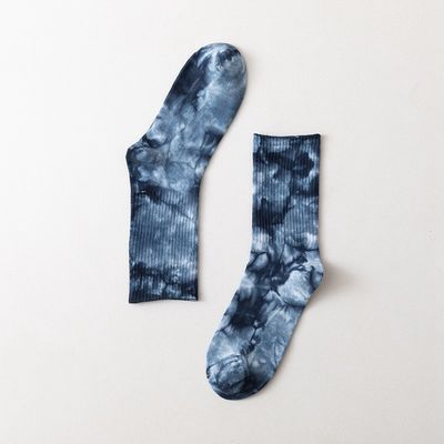 20 Cores Crew Oem Tie Dye meias Unisex algodão poliéster Spandex meias desportivas