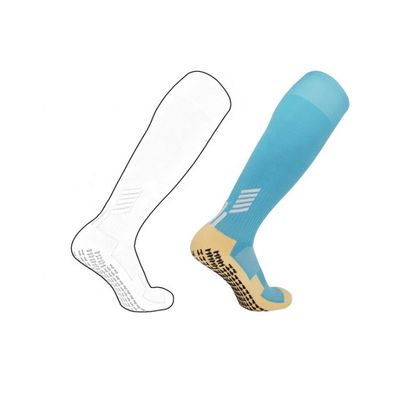 Polyamide Material Profissional Antiderrapante Respirável Joelho Alto Futebol Scrunch meias