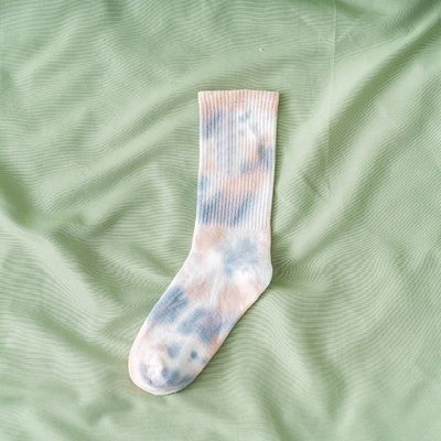 Calcetinas personalizadas de corante de gravata para esportes 39-42 tamanho UE UNISEX algodão poliéster spandex