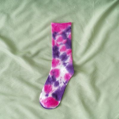 Calcetins desportivos unisex de corante de gravata para 39-42 dimensões UE Tecido 70% algodão 25% poliéster 5% spandex