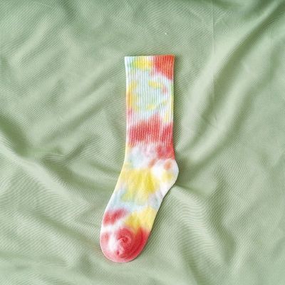 Calcetins desportivos unisex de corante de gravata para 39-42 dimensões UE Tecido 70% algodão 25% poliéster 5% spandex