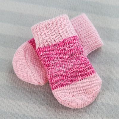 Mantenha-se na moda e confortável com estas meias rosa/azul para cães que devem ser usadas no Inverno