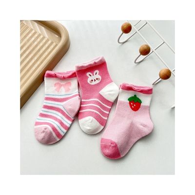 Adorável Impressão de meias de bebê 0-3 meses em material de algodão macio