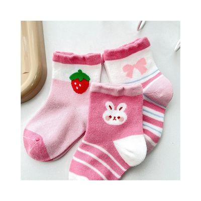 Adorável Impressão de meias de bebê 0-3 meses em material de algodão macio