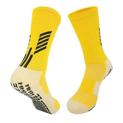 Calcetinas de futebol antiderrapante de tecido de poliamida para aderência de compressão personalizada