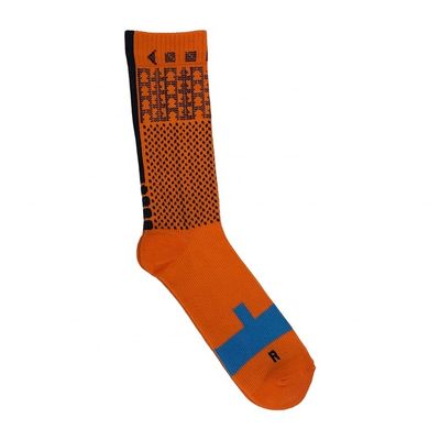 Calças de Esporte de Apego de Tubos Médio para Homens Mulheres Custom de Algodão Laranja Branco Seco Rápido