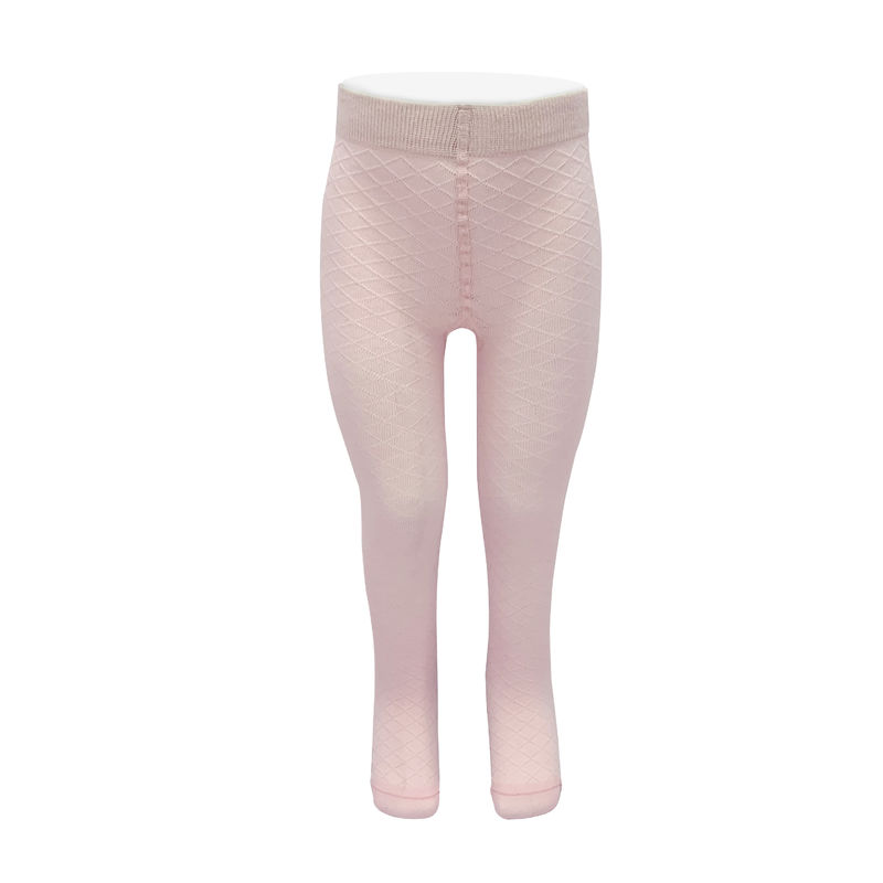 Cor sólida de tricô rosa bebê meninas calças calças de salão estilo bonito crianças compridas apertado
