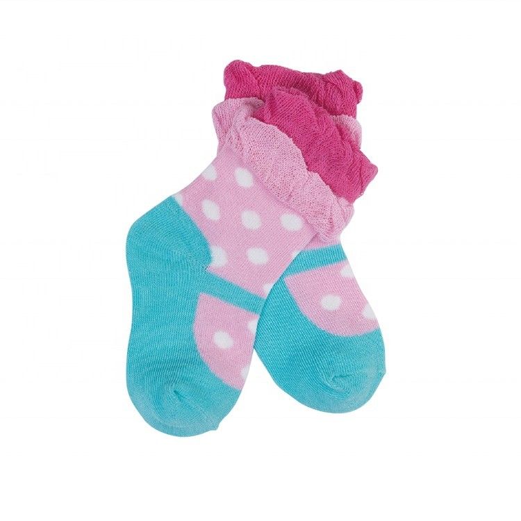 Calcetinas suaves e duráveis para meninas em forma de sapato de princesa 12-24M