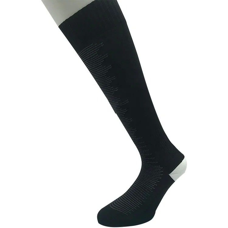 Temporada de Verão meias esportivas de compressão unisex preto 100% poliéster 15-20 Cm tubo longo