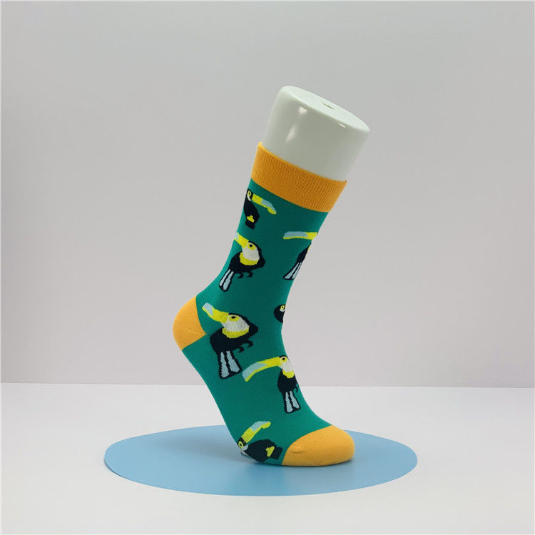 Método de Tecelagem Tricoteada CREW Fun Fun Fun Fun Happy Moda meias de desenho animado personalizado Alimentos Frutas impressão meias