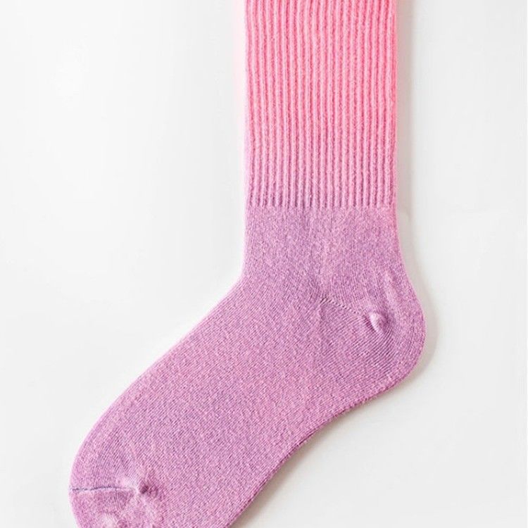 Solid Pattern Grip Tie-Dye Summer Skate Socks para Homens Mulheres Regular Style Mistura de algodão