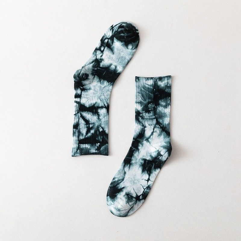 Tie Dye CREW meias desportivas algodão poliéster mistura de spandex para conforto e durabilidade