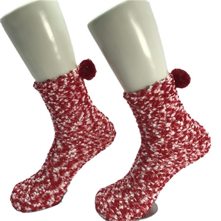 Calças de Natal de menina quente e quente Calças de Natal Casual Coral Fleece Casa Calças com presente