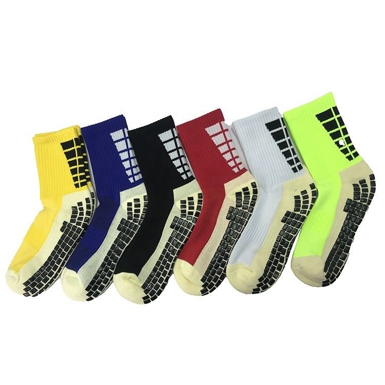 Impressão padrão detecção de agulha meias desportivas para homens Nylon antiderrapante sem costura